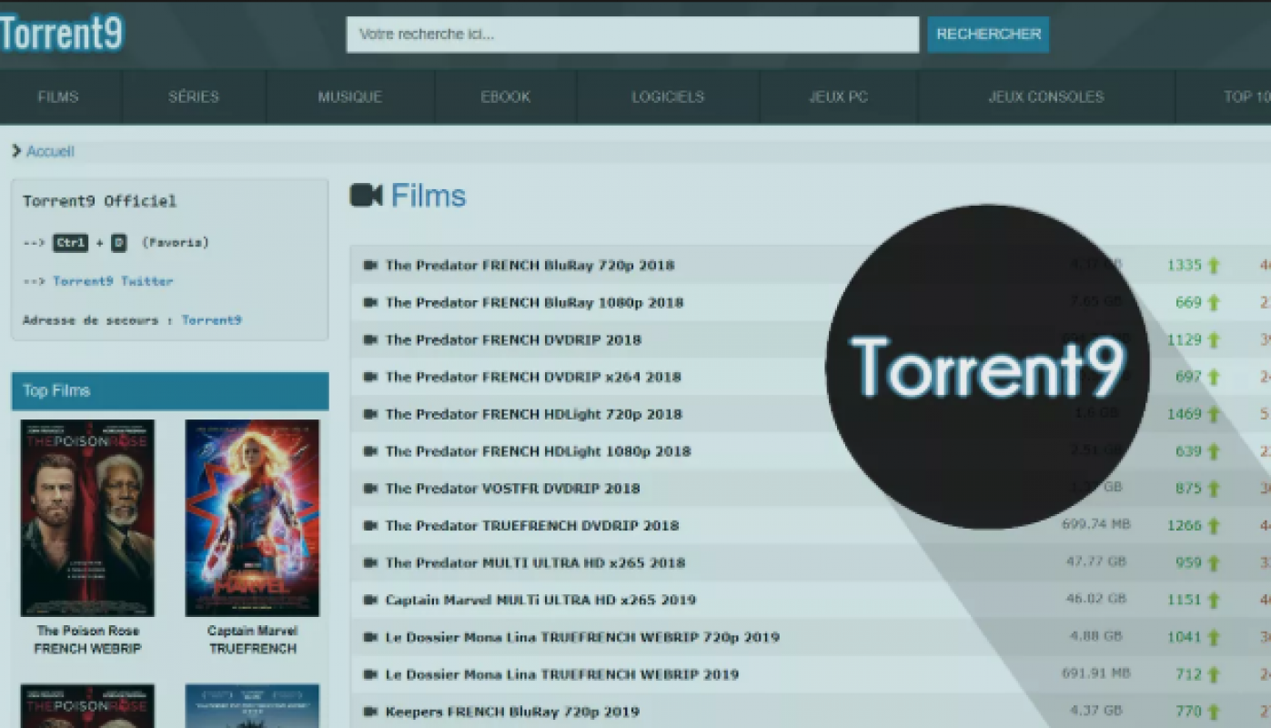 torrent9,nouvelle adresse,torrent