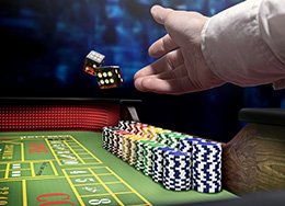 Personnes jouant au Craps Casino Game