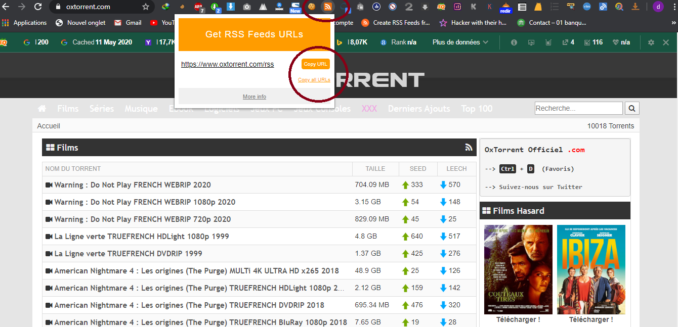 torrents,flux,rss