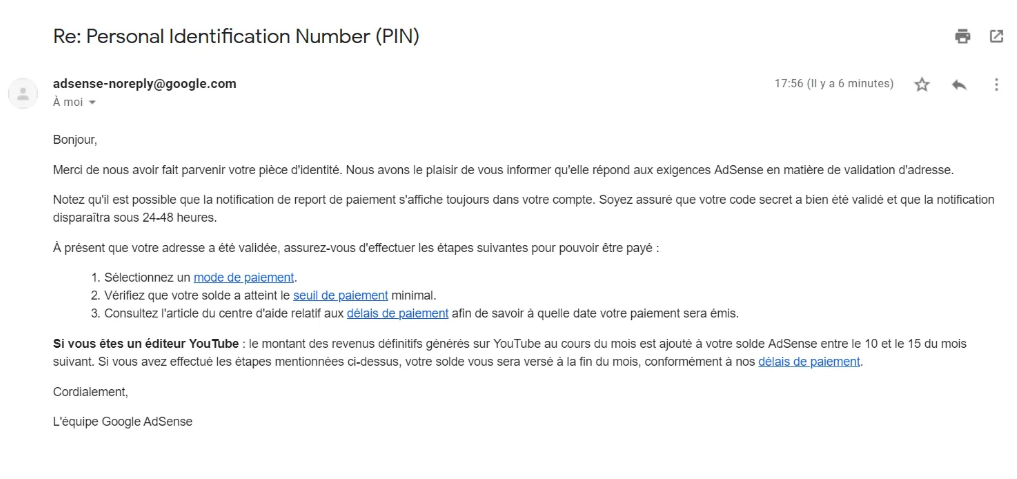 adsense mail