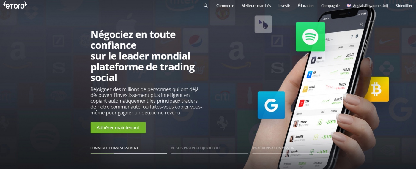 etoro : compte r&eacute;el