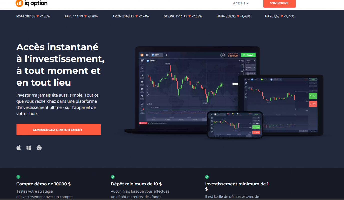  IQoption trading en ligne