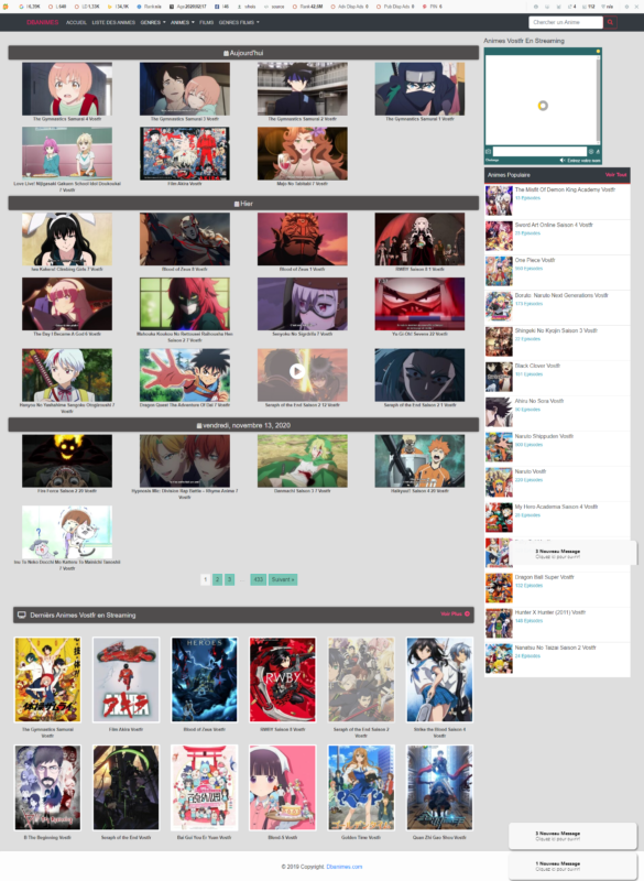 dbanimes : Regarder Tous Vos Animes Vostfr en Streaming 2020