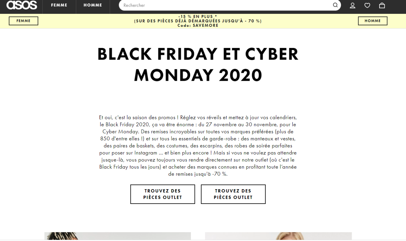Black Friday asos Beaut&eacute; 