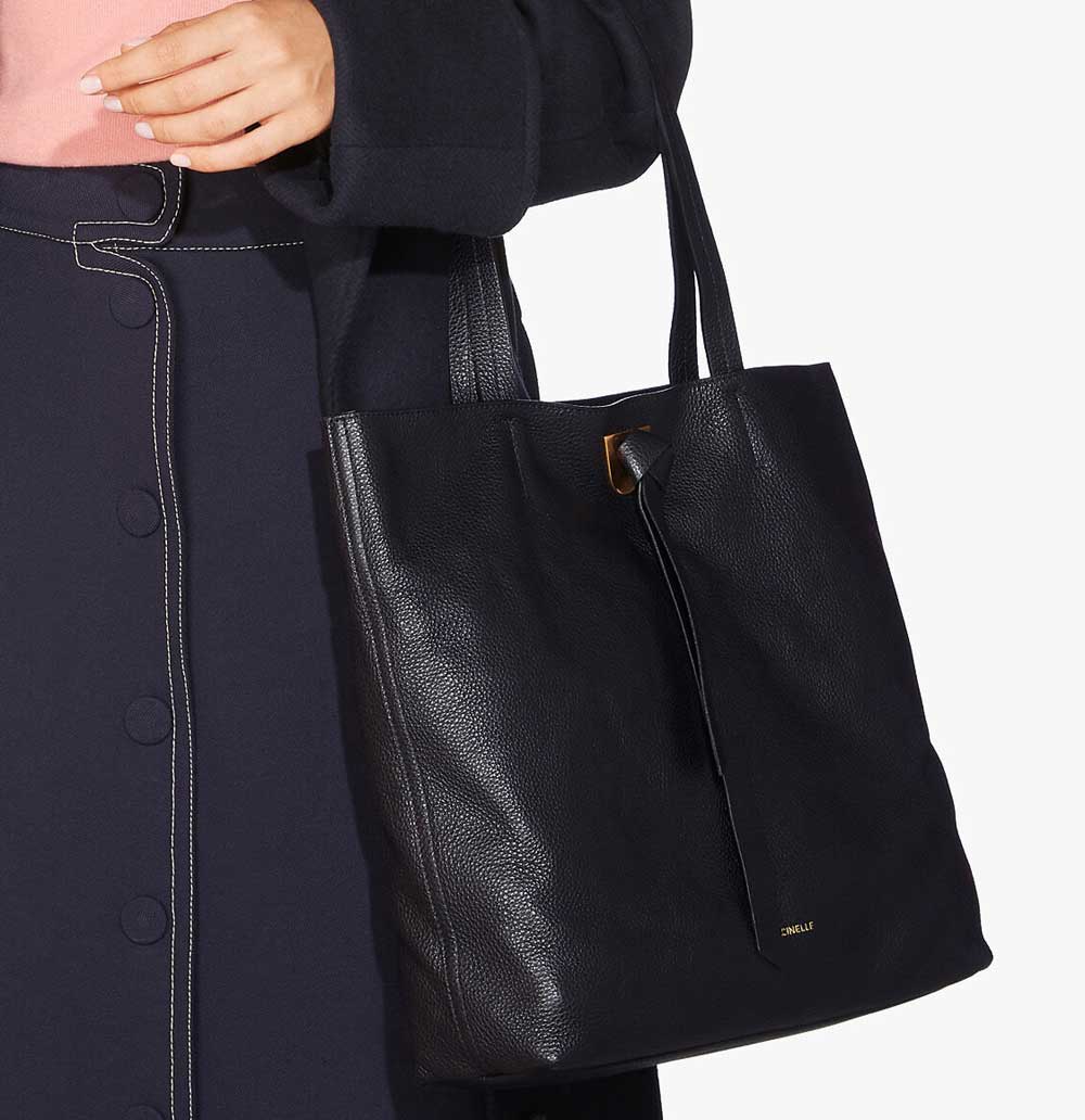 sacs en cuir noir automne hiver 2020 2021