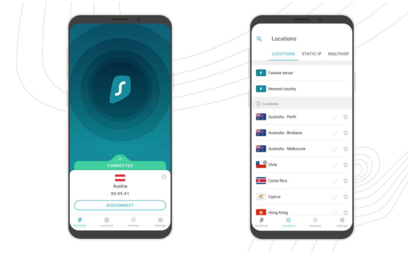 surfshark android et ios iphone