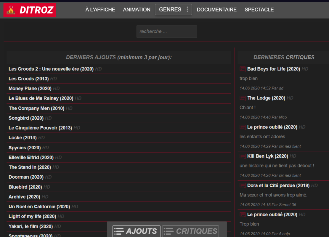 ditroz streaming film l&eacute;gal + t&eacute;l&eacute;charger gratuit 2021