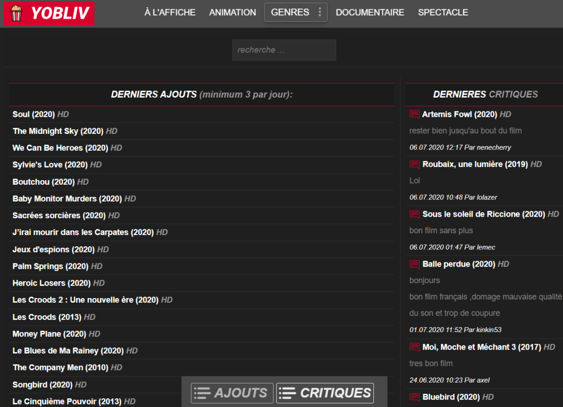 Yobliv streaming film l&eacute;gal + t&eacute;l&eacute;charger gratuit