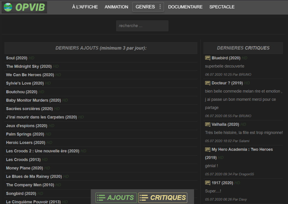 opvib streaming film l&eacute;gal + t&eacute;l&eacute;charger gratuit 