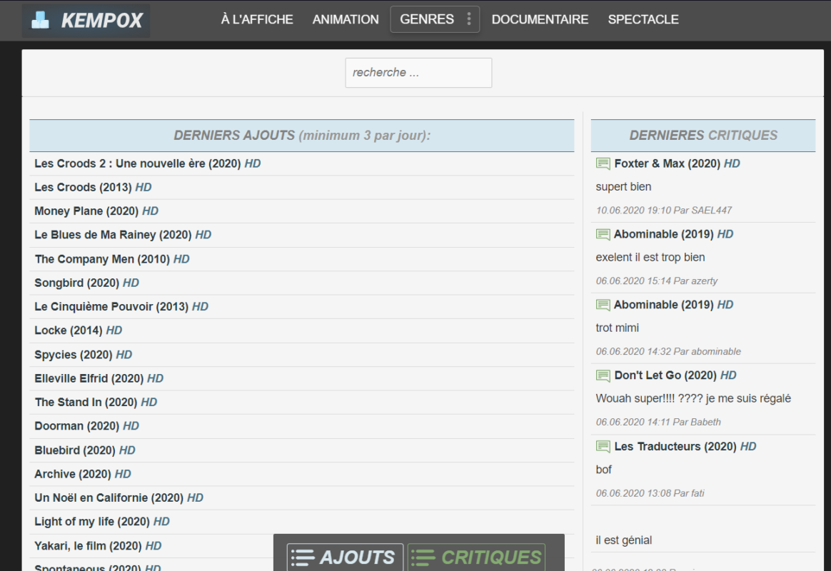 kempox streaming film l&eacute;gal + t&eacute;l&eacute;charger gratuit avec vid&eacute;o