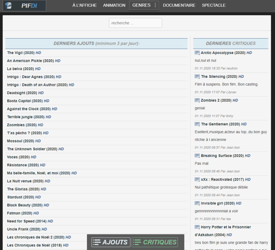 pifdi site de streaming l&eacute;gal