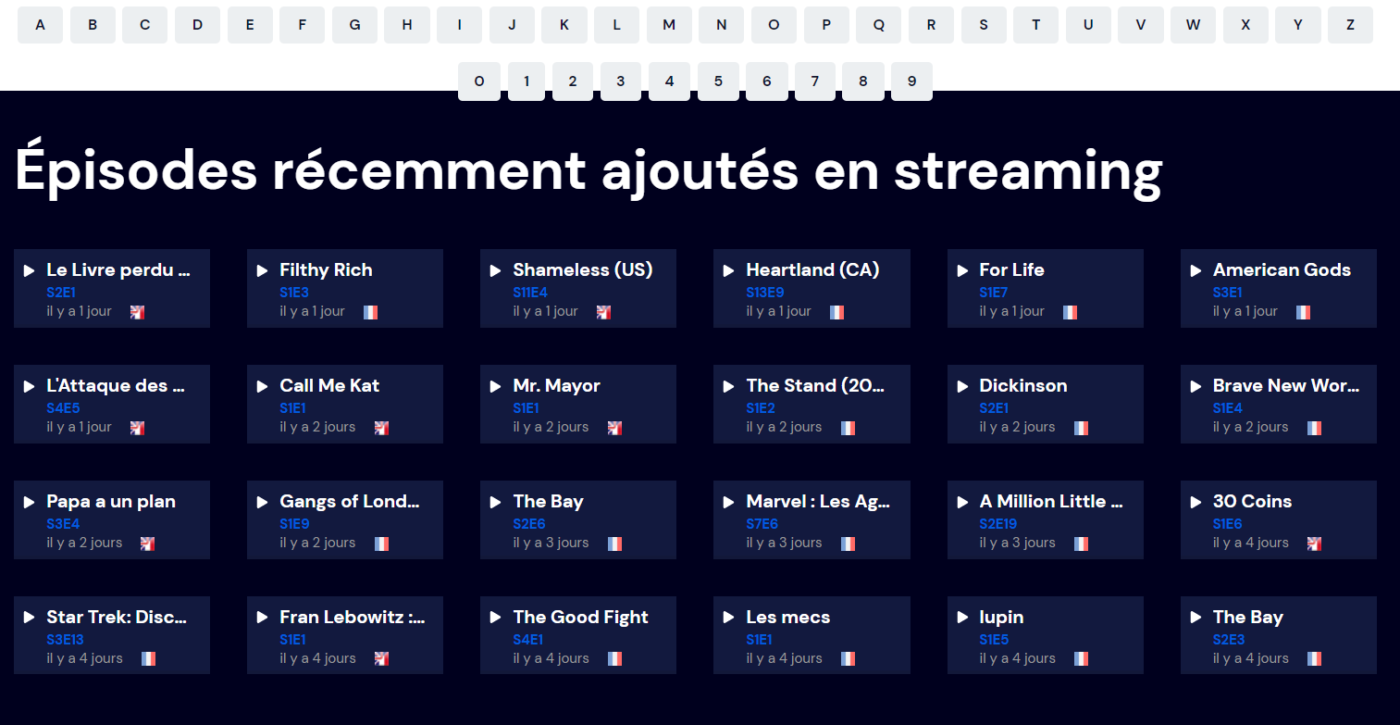 toute les series disponibles sur streamserie.co