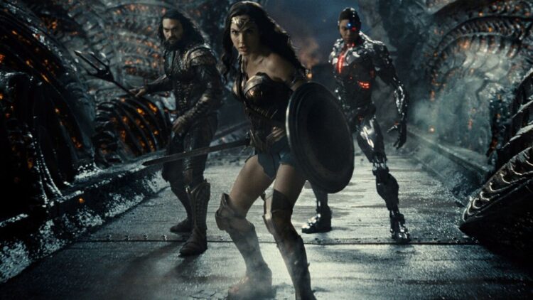 Aquaman, Wonder Woman et Cyborg, dans «Zack Snyder's Justice League».