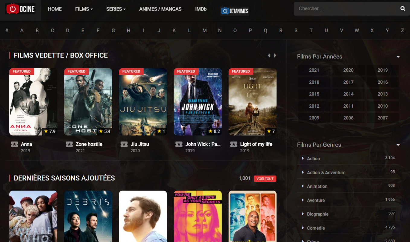 ocine,regarder film en HD,ocine avis,streaming
