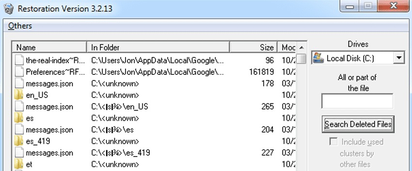 Restauration R&eacute;cup&eacute;rer les fichiers supprim&eacute;s sous Windows