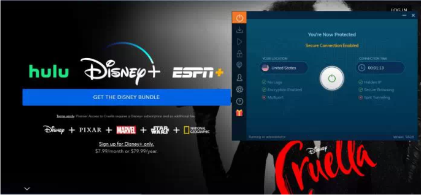 ivacy vpn avec  hulu et disney +