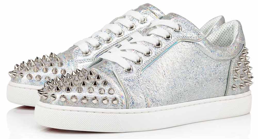 baskets argent&eacute;es &agrave; clous