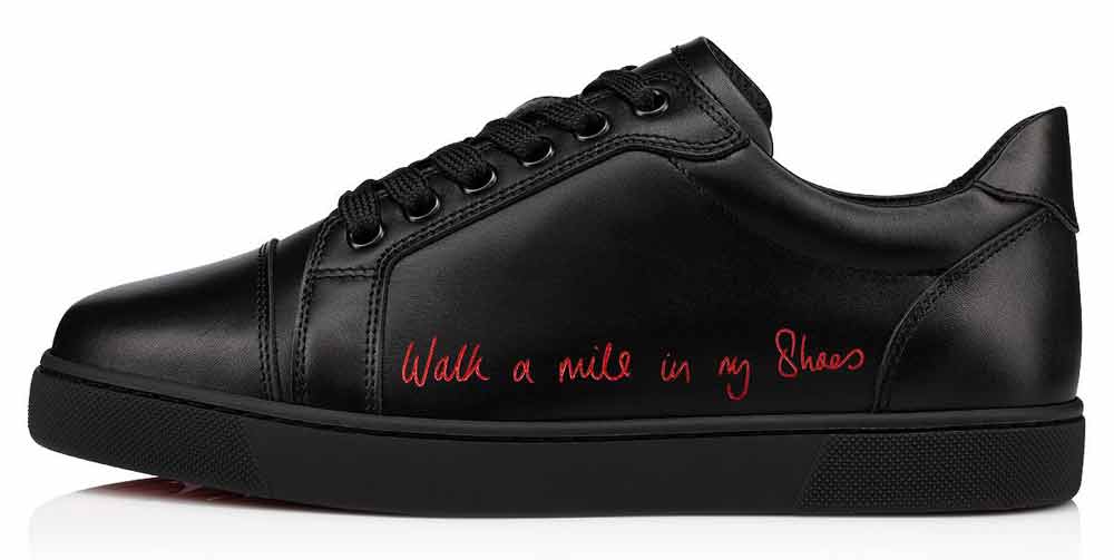baskets en cuir noir
