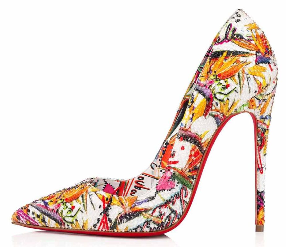 escarpins color&eacute;s avec strass