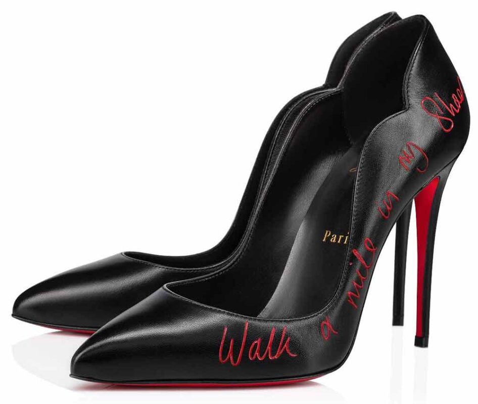 escarpins hauts en cuir noir
