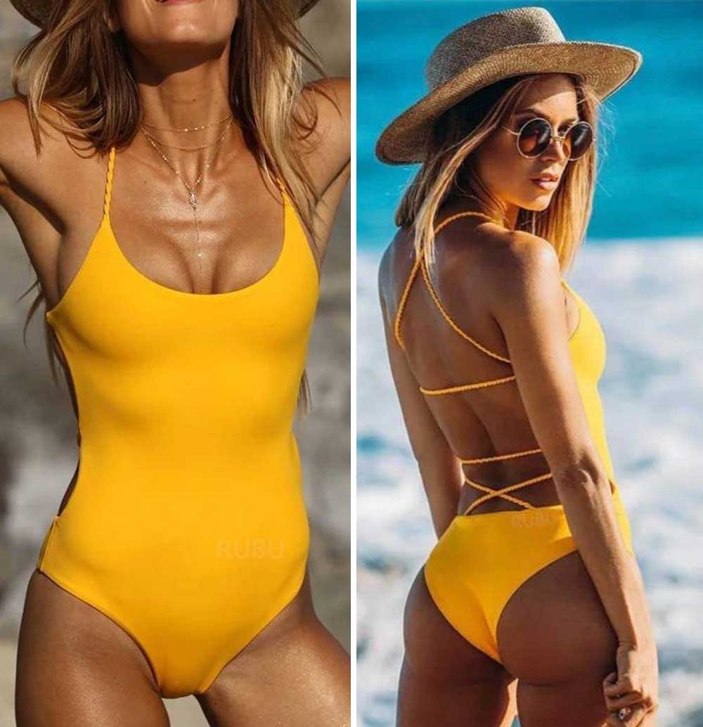 Maillot de bain jaune
