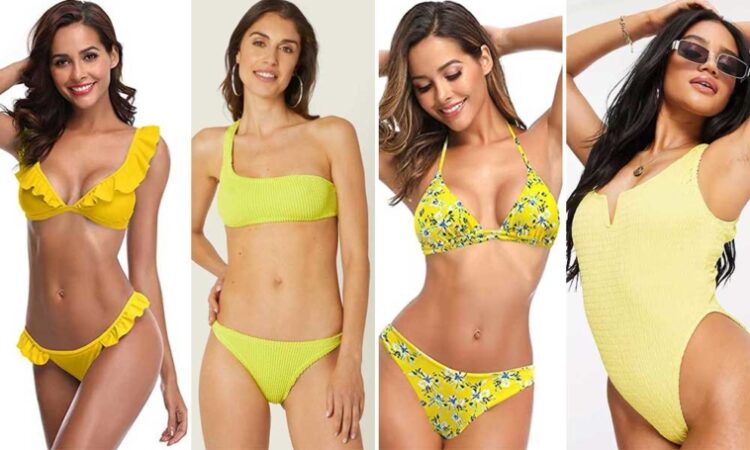 maillot de bain jaune maillot de bain jaune