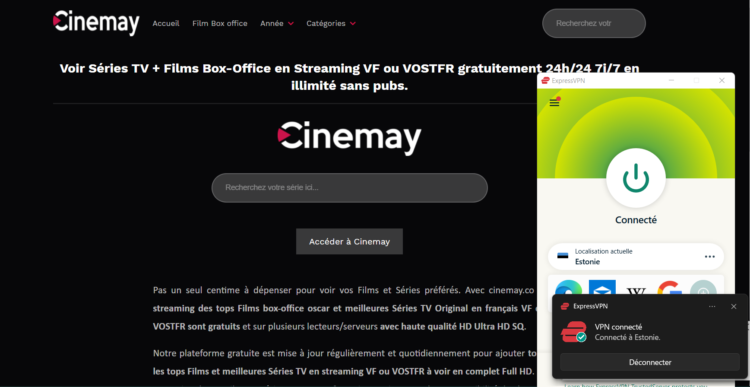 cinemay et vpn