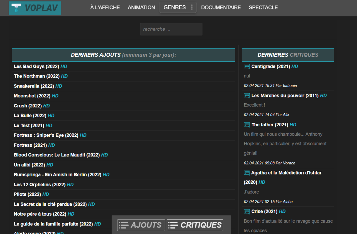Meilleurs sites de streaming gratuit films et séries TV en 2024 voplav