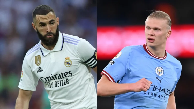 mp benzema real madrid vs haaland manchester city